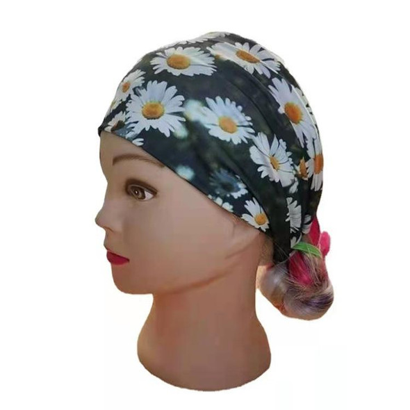 3 PCS Printing Elastic Polyester Cloth Women Headband Sports Sweat Wide Version Bundle Belt, Size: One Size(Black)