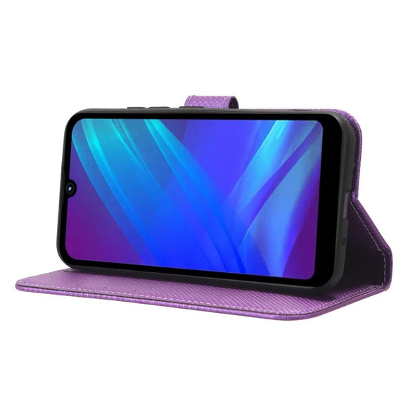 For Itel A26 Diamond Texture Leatherette Phone Case(Purple)