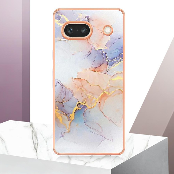 For Google Pixel 7a Electroplating IMD TPU Phone Case(White Marble)