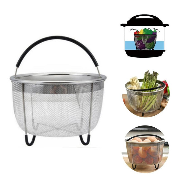 6QT 304 Stainless Steel Steamer Basket Instant Pot Accessories Instant Cooker Draining Steam Basket