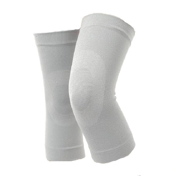 2 Pairs Thin Nylon Stockings Joint Warmth Sports Knee Pads, Specification: L (Gray)