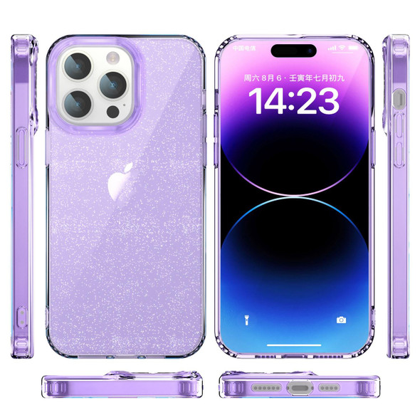 For iPhone 12 / 12 Pro Star Solid Color Phone Case(Purple)