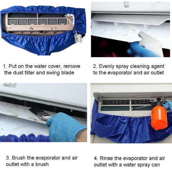 1-2P Air Conditioner Cleaning Cover With Drain Outlet 4-in-1 Kit