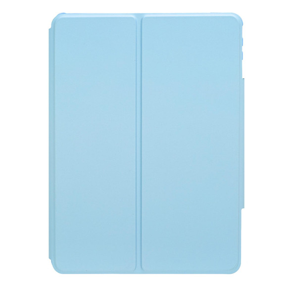 For iPad 10th Gen 10.9 2022 F10BS 360 Rotation Acrylic Transparent Bluetooth Keyboard Leatherette Case With Backlight(Blue)