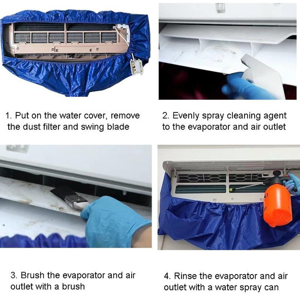 1-2P Air Conditioner Cleaning Cover With Drain Outlet 3-in-1 Kit