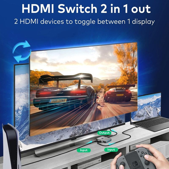 llano LCTS502G HDMI 2 In 1 Out Converter Version 2.1 8K Ultra HD Video