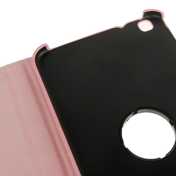 360 Degree Rotation Litchi Texture Leatherette Case with Holder for Galaxy Tab 3 (8.0) / T3110 / T3100 / T315(Pink)