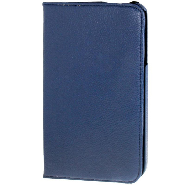 360 Degree Rotation Litchi Texture Leatherette Case with Holder for Galaxy Tab 3 (8.0) / T3110 / T3100 / T315(Dark Blue)