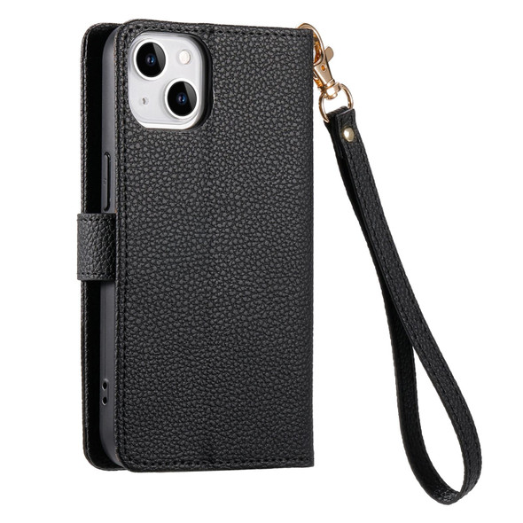 For iPhone XS Max Love Zipper Lanyard Leatherette Phone Case(Black)