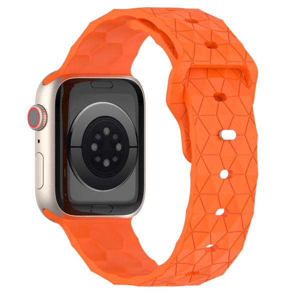 Football Texture Silicone Watch Band For Apple Watch 4 44mm(Orange)