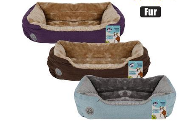 Pet bed rectangle "fur" 70x50x18cm