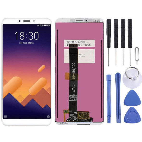 LCD Screen And Digitizer Full Assembly - Meizu E3 (White)