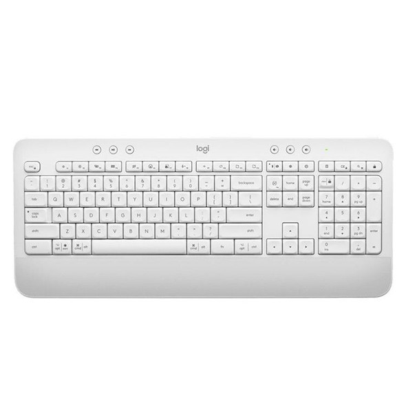 Logitech K650 Wireless Bluetooth Dual Mode Silent Keyboard (White)