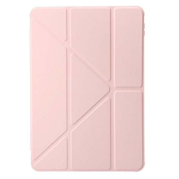 For Xiaomi Pad 6 Clear Acrylic Deformation Leather Tablet Case(Pink)