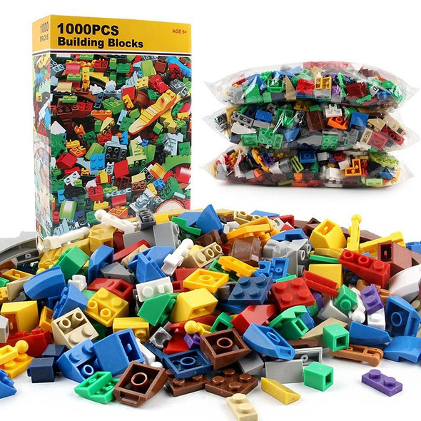 1000 in 1 Intelligent Toys DIY ABS Material Building Blocks with 4 Random Toy Persons, Random Color Delivery