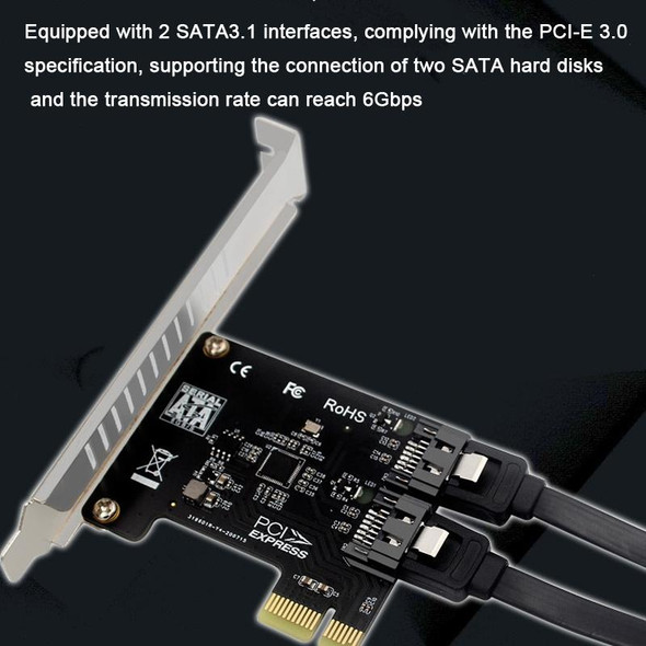 PCIE 5 Port SATA 3.0 Expansion Card 6Gbps Computer Desktop Chassis Conversion Card