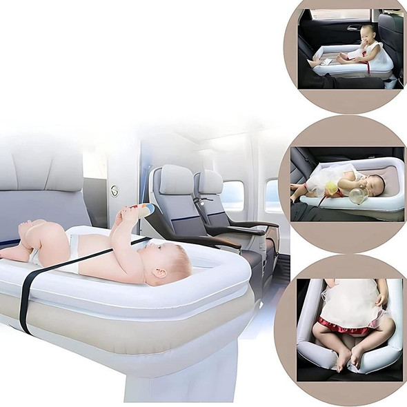 Outdoor Travel Baby Inflatable Bed Children Car Rear Folding Bed Aircraft Inflatable Mattress, Color: Gray