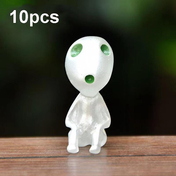 10pcs No. 7 Halloween Alien Ghost Micro Landscape Ornament(Blue Light)