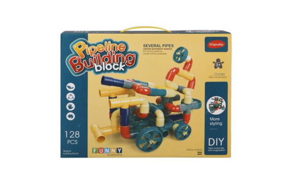 Building blocks diy pipeline set 128pc