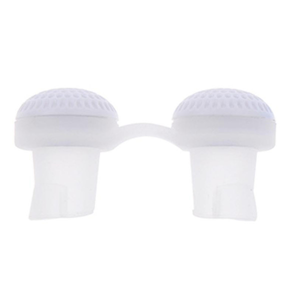 2 PCS 2 in 1 ABS Silicone Anti Snoring Air Purifier(White)