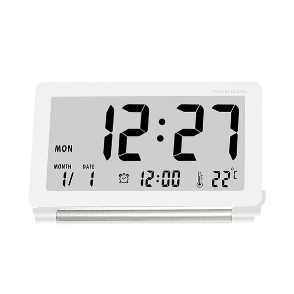 AQ-141 Electronic Alarm Clock Travel Clock Multifunction LCD Large Screen Folding Desk Clock, Random Color Delivery