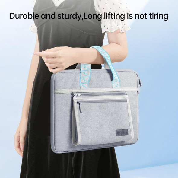 13-14 inch Oxford Fabric Portable Laptop Handbag(Grey)