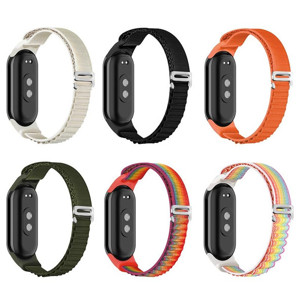 For Xiaomi Mi Band 8 Loop Nylon Watch Band(Balck)