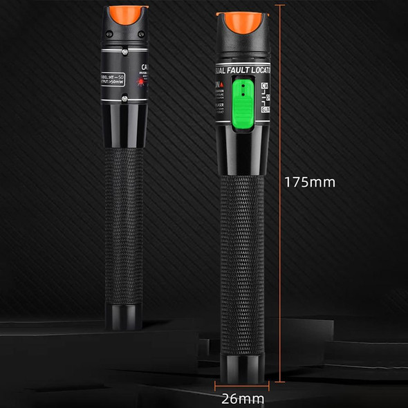 1-60 km Optical Fiber Red Light Pen 5/10/15/20/30/50/60MW Red Light Source Light Pen, Specification: 30mW Green+Orange