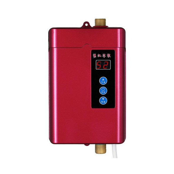 US Plug 3000W  Electric Water Heater With Remote Control Adjustable Temperate(Red)