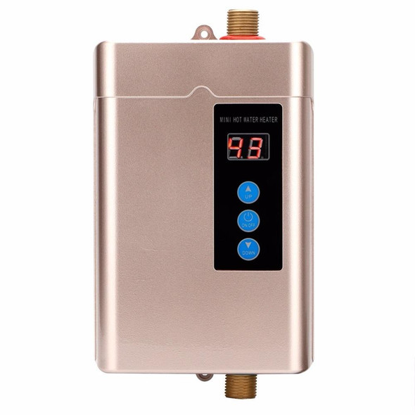 EU Plug 4000W Electric Water Heater With Remote Control Adjustable Temperate(Gold)