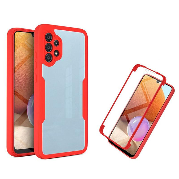 For Samsung Galaxy A32 4G Acrylic + TPU 360 Degrees Full Coverage Shockproof Phone Case(Red)