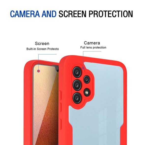 For Samsung Galaxy A32 4G Acrylic + TPU 360 Degrees Full Coverage Shockproof Phone Case(Blue)