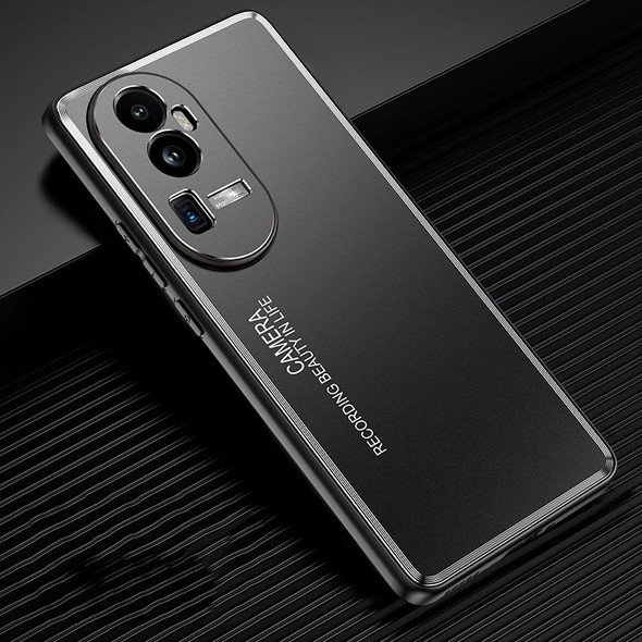 For OPPO Reno10 Pro+ Frosted Metal Phone Case(Black)