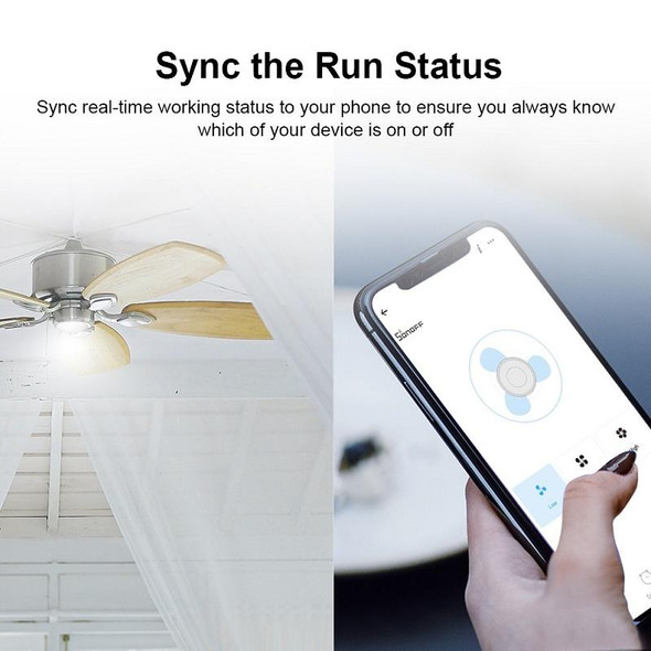 SONOFF iFan04-L APP Remote Control Smart Fan Light Switch Support Tmall Genie(100V-120V)