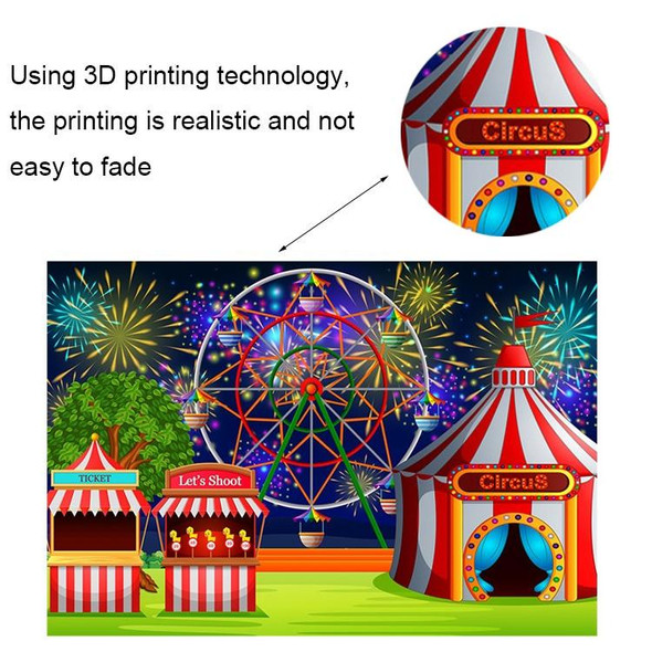 150 x 100cm Circus Amusement Park Ferris Wheel Photography Background Cloth(MDM07047)