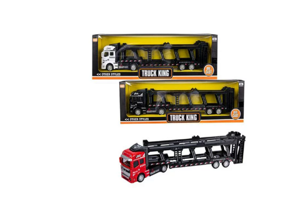 Die cast truck & trailer 33cm assorted Colours