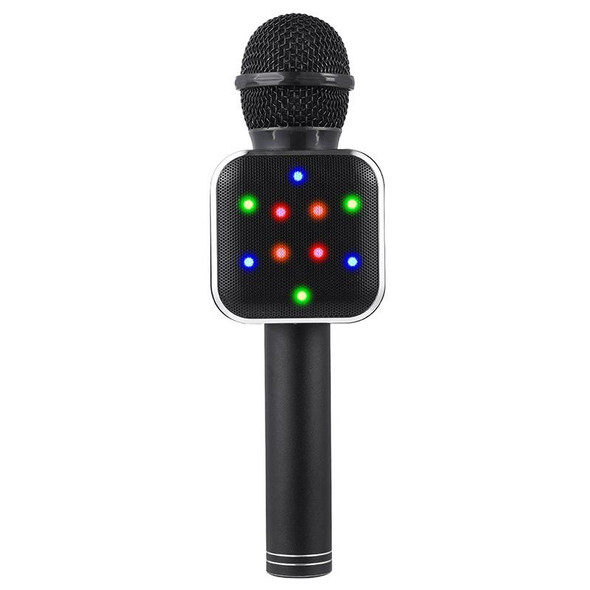 WS-1818 LED Light Flashing Microphone Self-contained Audio Bluetooth Wireless Microphone(Black)