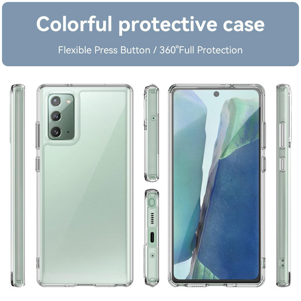 For Samsung Galaxy Note20 Colorful Series Acrylic + TPU Phone Case(Transparent)