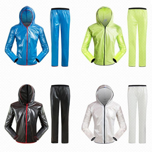 Bicycle Sports Outdoor Separate Raincoat Set Waterproof Cycling Clothing, Size: M(White)