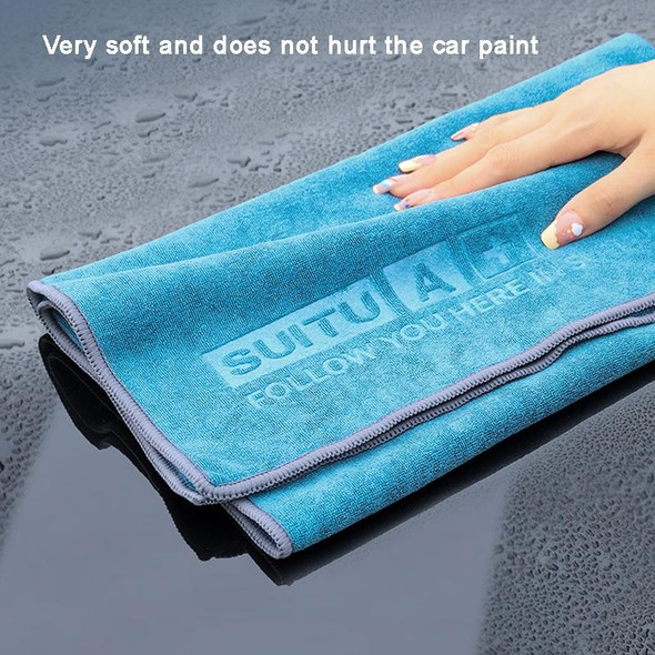SUITU 2pcs 43 x 43cm   Microfiber Cleaning Cloth Car Cleaning Towel Thicken Highly Absorbent Cleaning Rag