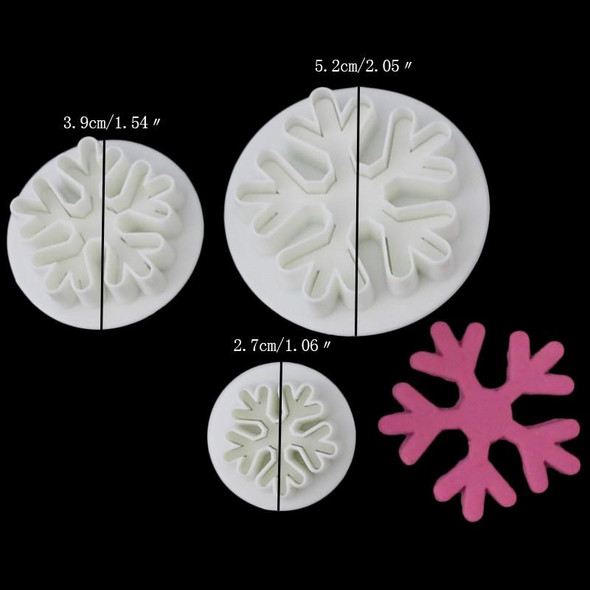 6 PCS Snowflake Spring Mould Fondant Cake Tool Biscuit Embossing Printing Mould DIY Baking Tools