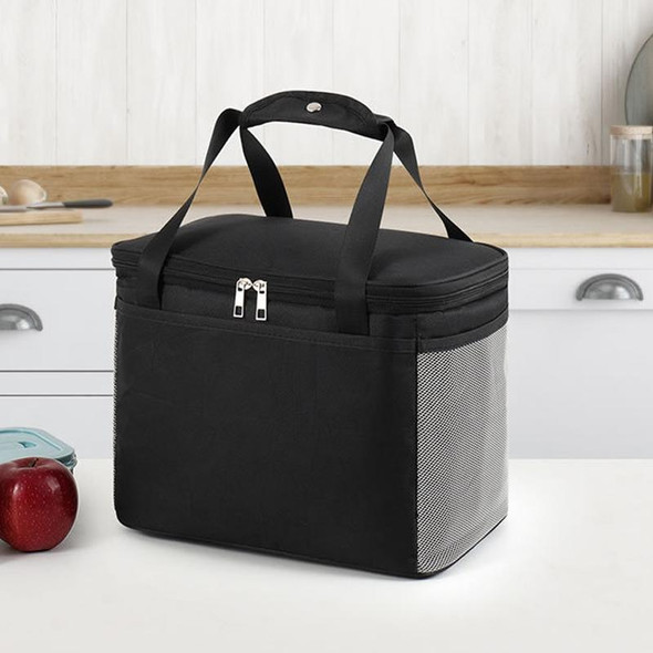 Reusable Lunch Bag Insulated Lunch Box Office School Picnic Beach Leak-Proof Lunch Tote Large Black