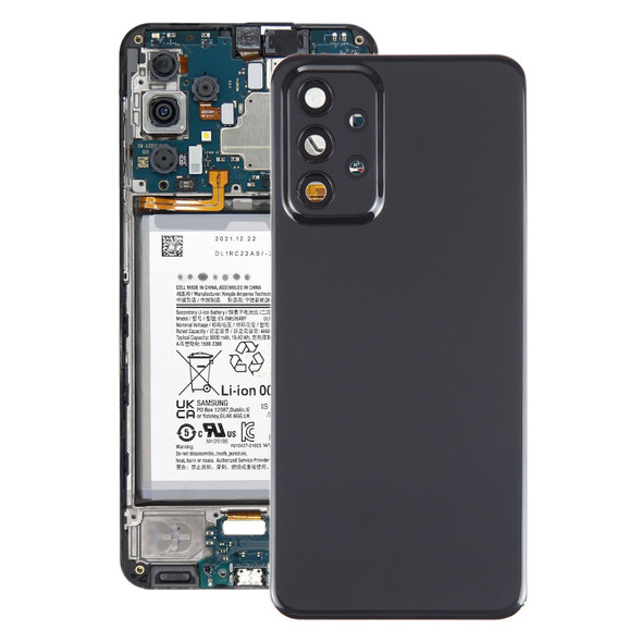 For Samsung Galaxy A23 5G SM-A236A Original Battery Back Cover with Camera Lens Cover(Black)