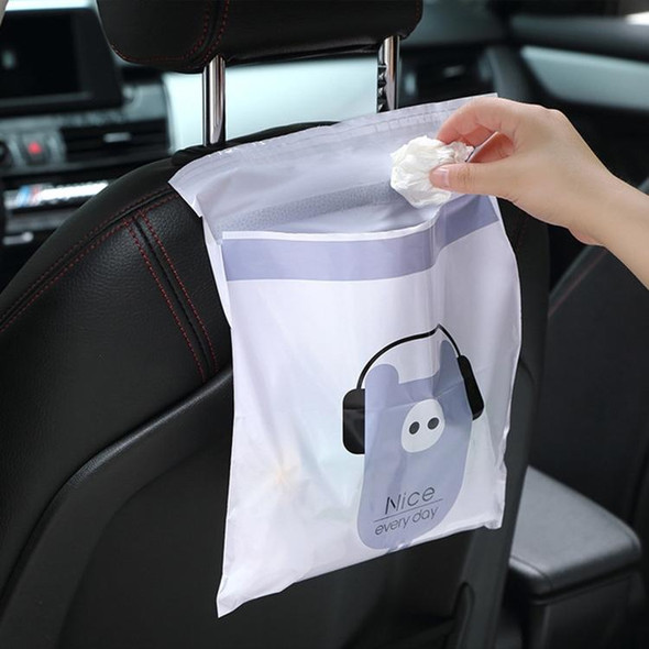 15 PCS Creative Cute Car Garbage Bag Paste-type Cleaning Bag for Car Interior(Gray)