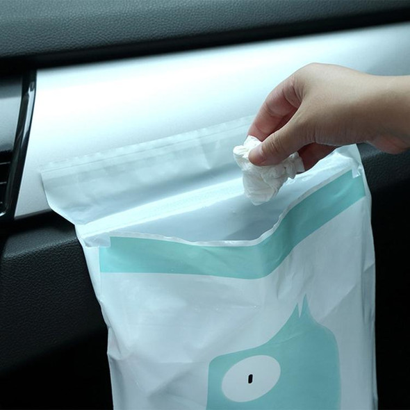15 PCS Creative Cute Car Garbage Bag Paste-type Cleaning Bag for Car Interior(Green)