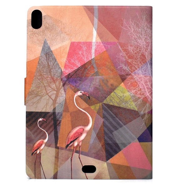For iPad Pro 11 inch (2018) TPU Horizontal Flip Leatherette Case with Holder & Card Slot & Sleep / Wake-up Function(Flamingo)