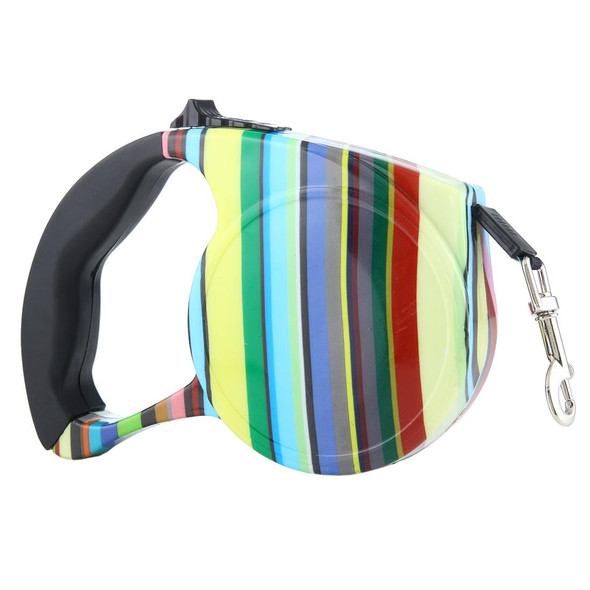 5m Color Strip Style Easy Operation Retractable Flexible Dog Leash