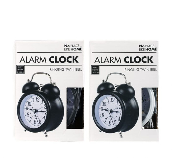 Metal Alarm Clock With Bell – 12cm, Assorted Designs