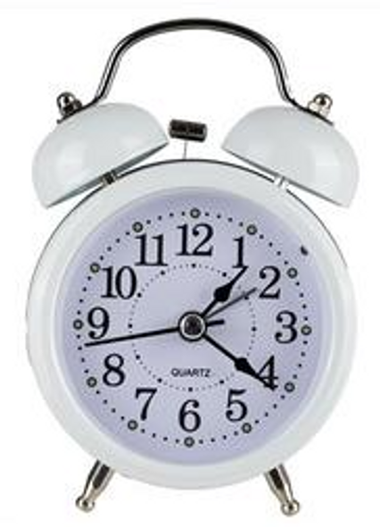 Metal Alarm Clock With Bell – 12cm, Assorted Designs