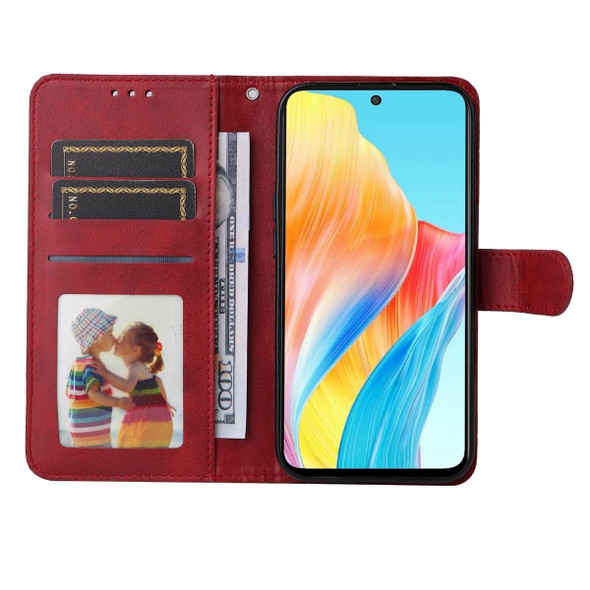 For OPPO A1 5G Classic Calf Texture Flip Leatherette Phone Case(Red)